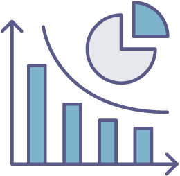 An icon of a bar graph and pie chart